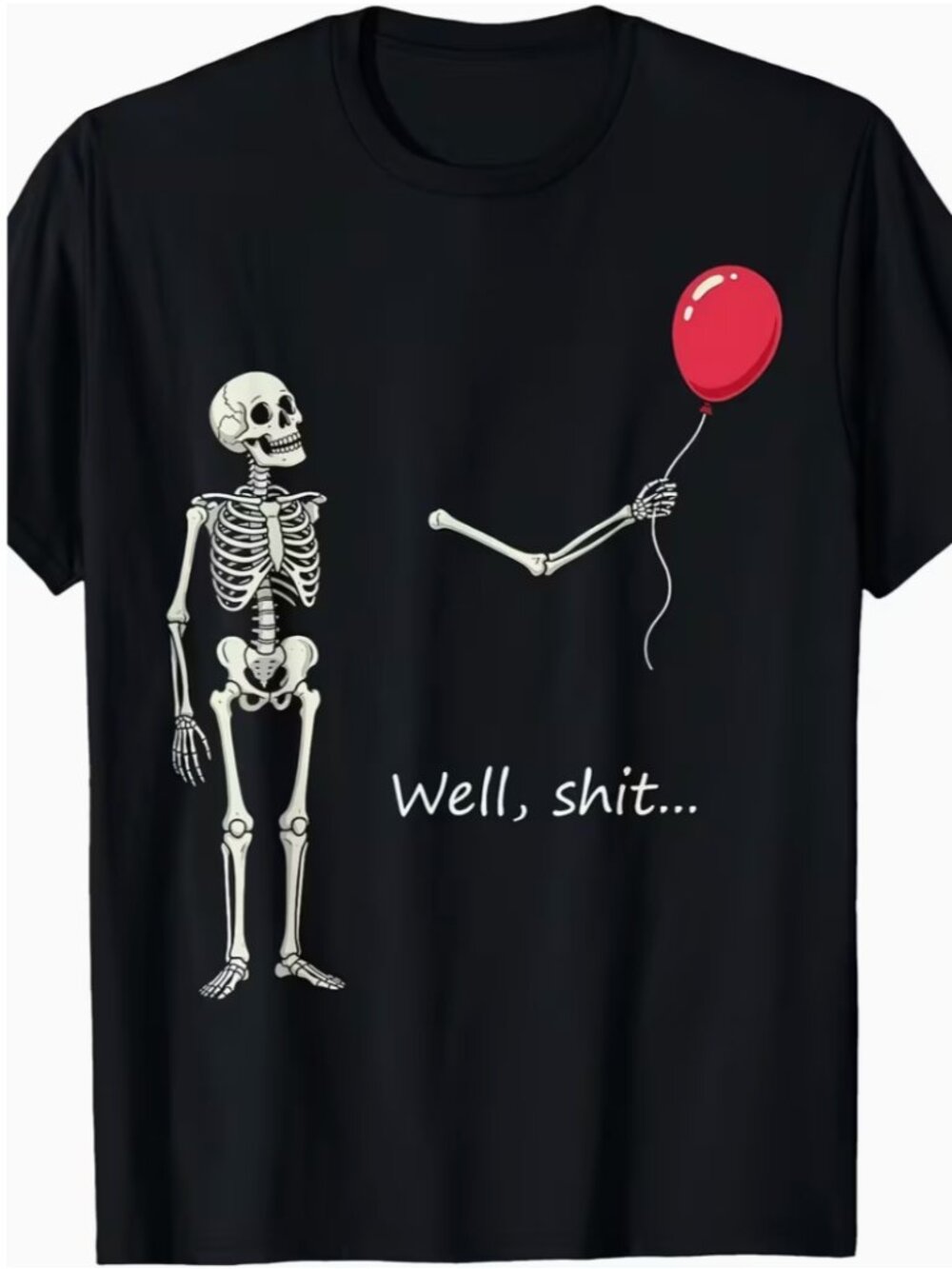 Skeleton Loses Balloon T-shirt